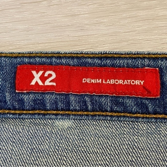 X2 Denim Laboratory Ultra Low Rise Embellished Flare Jean, Size 30 - Picture 8 of 15